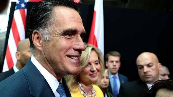 Mitt Romney z żoną Ann podczas wizyty w Polsce