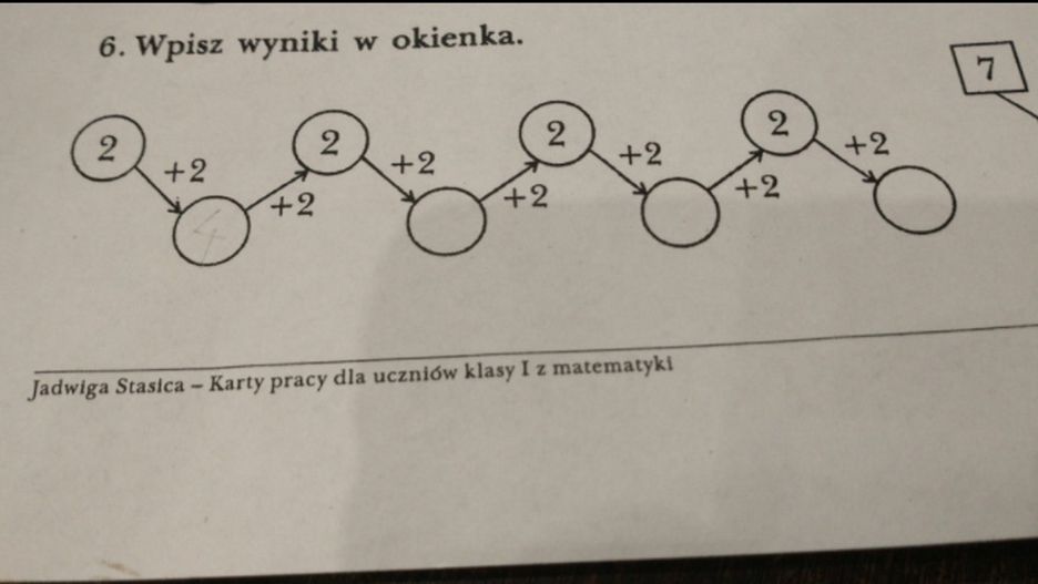 Zadanie znalazło się kartach pracy dla uczniów szkoły podstawowej