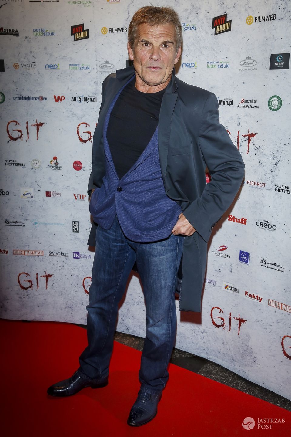 Marek Włodarczyk na premierze filmu ,,Git"