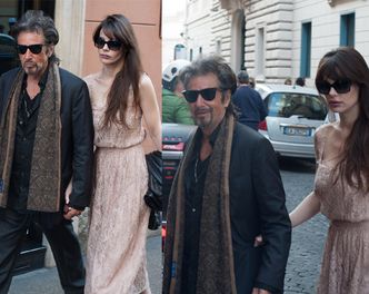 Al Pacino w Rzymie z kochanką! Młodszą o 39 lat! (ZDJĘCIA)