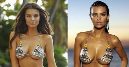 Emily Ratajkowski w... NAMALOWANYM BIKINI!