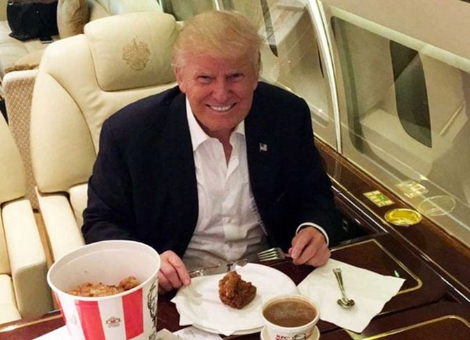 Donald Trump lubi fast food'y