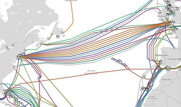 Rosjanie przyglądają się kablom