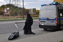 Kierowcy wstrząśnięci. Przy ciele ofiary wypadku nachylała się śmierć