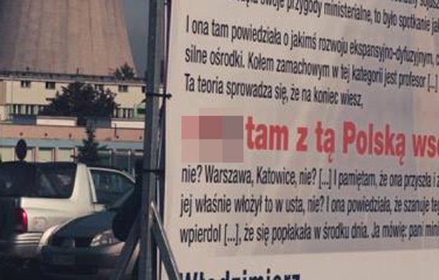 Cytat z podsłuchu trafił na billboard. Będzie pozew?