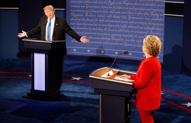 Hillary stonowana, Trump energiczny. Gorąca debata w USA