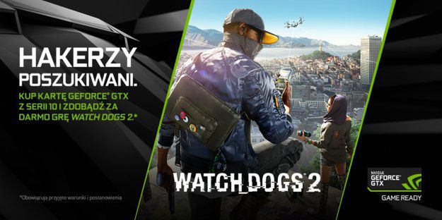 Gra Watch Dogs 2 za darmo z kartami NVIDIA