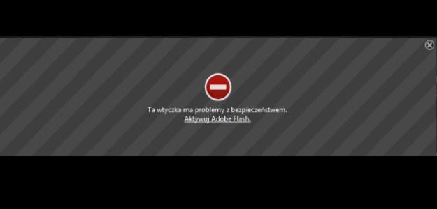 Flash w przeglądarce Firefox zablokowany