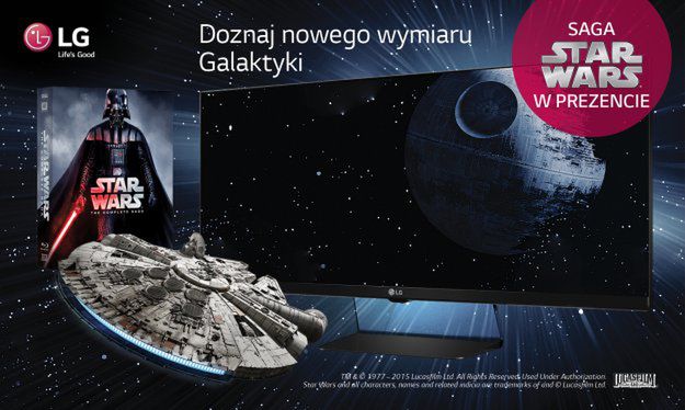 Ultrapanoramiczny monitor LG z sagą Star Wars