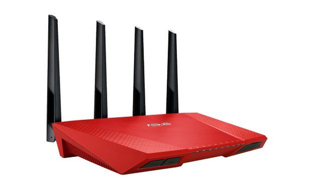 Router ASUS RT-AC87U w czerwonej odsłonie