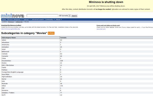 Kolejna strona z torrentami znika z sieci