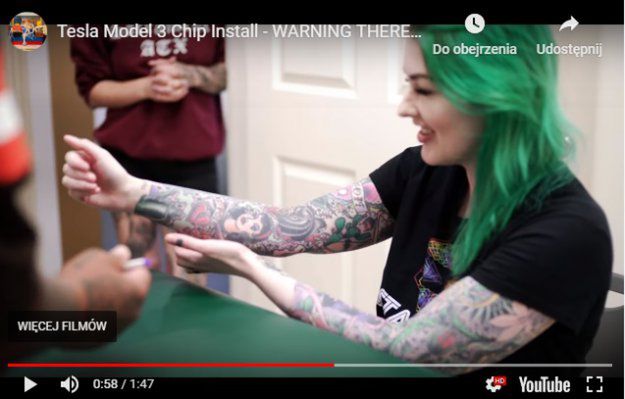 Wszczepiła chip RFID w ramię, by otwierać nim auto