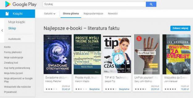 Nowe funkcje w księgarni Google'a