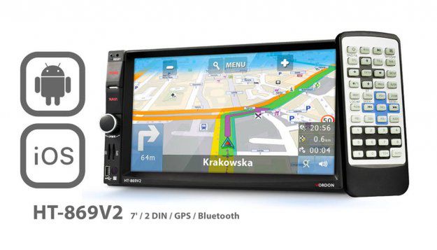 Samochodowe centrum multimedialne z nawigacją GPS