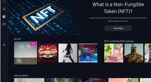 Obsługa NFT na telewizorach Samsunga