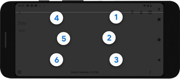 Androidowa klawiatura Braille'a