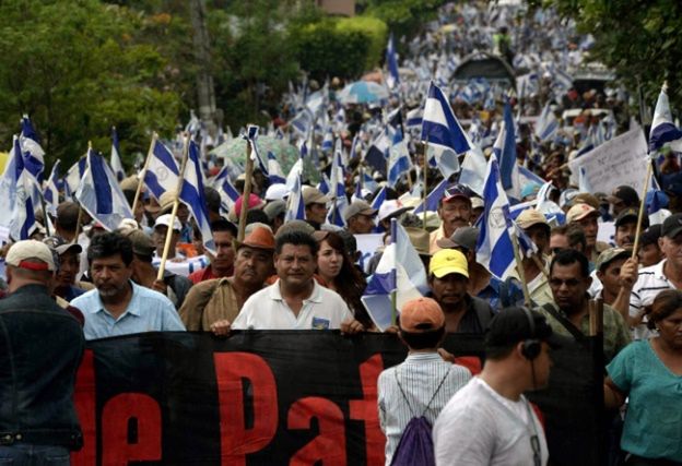 Wielotysięczna demonstracja przeciwko budowie kanału w Nikaragui