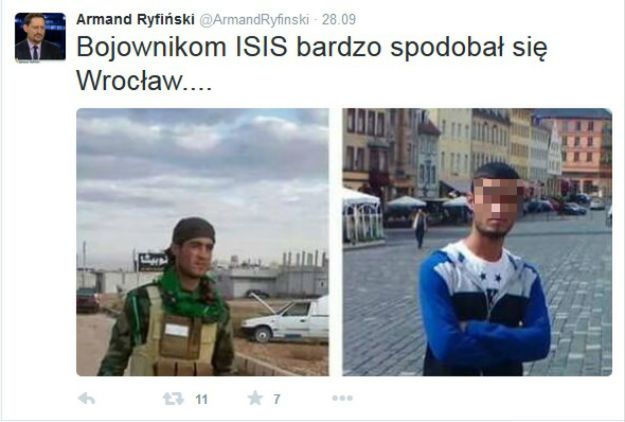 Poseł straszy imigrantami-terrorystami. "Bojownikom ISIS bardzo spodobał się Wrocław"
