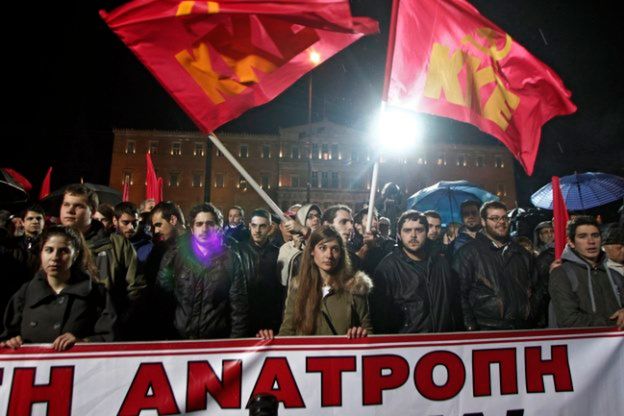 Greccy komuniści protestowali przeciwko programowi oszczędności