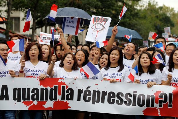 Tysiące Chińczyków domagały się w Paryżu bezpieczeństwa