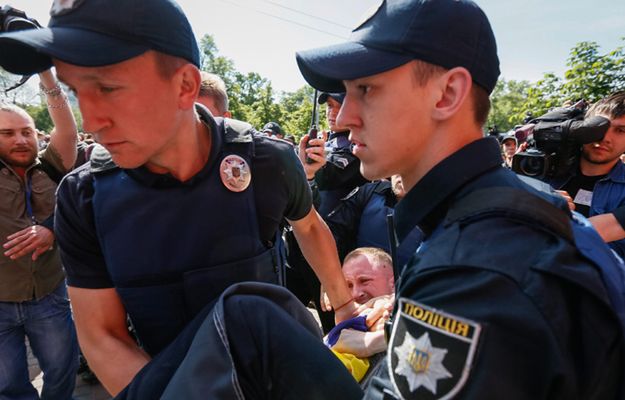 Marsz Równości w Kijowie. Doszło do przepychanek z policją