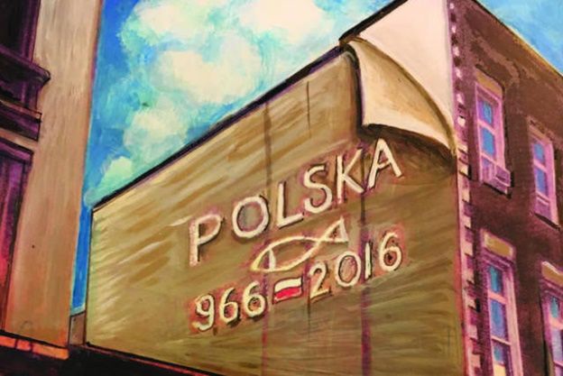 Nowojorski mural upamiętnia Chrzest Polski