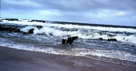 Silny sztorm na Bałtyku, wichura na lądzie i ostrzeżenie przed cofką
