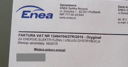 Uwaga, oszuści fałszują rachunki za prąd! Firma Enea ostrzega klientów