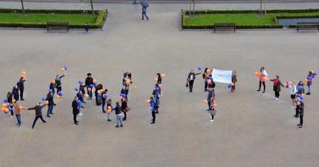 Happening poznańskich studentów przeciwko rasizmowi