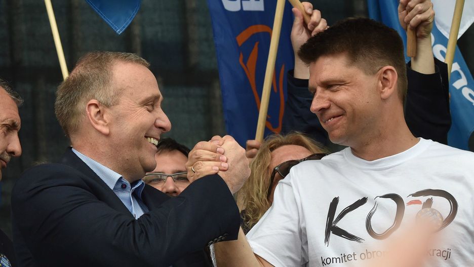 Grzegorz Schetyna (lider PO) i Ryszard Petru (lider Nowoczesnej)