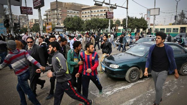 Zwolennicy Bractwa Muzułmańskiego. Egipt, styczeń 2015 r.