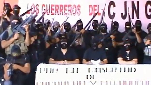 Kadr z nagrania CJNG