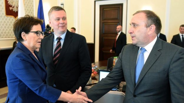 Premier Ewa Kopacz, Grzegorz Schetyna i Tomasz Siemoniak