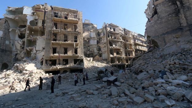 Zniszczenia w Aleppo