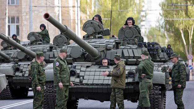 Próba przed paradą w Doniecku