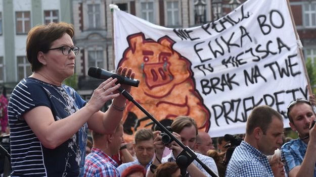 Ewa Kopacz przemawia w Krotoszynie