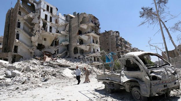 Zniszczenia w Aleppo