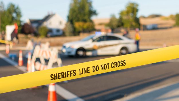 Blokada na drodze po strzelaninie w Roseburg, w Oregonie