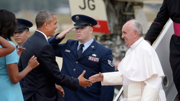 Barack Obama wita papieża Franciszka