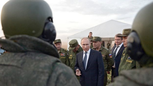Putin na wizytacji ćwiczeń wojskowych