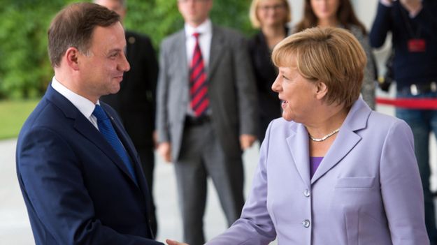 Andrzej Duda i Angela Merkel