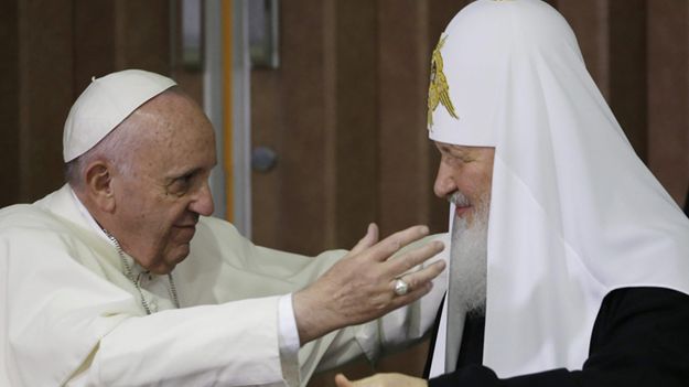 Spotkanie papieża Franciszka i patriarchy Cyryla.
