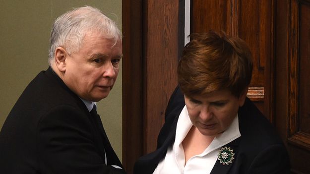 Jarosław Kaczyński i Beata Szydło