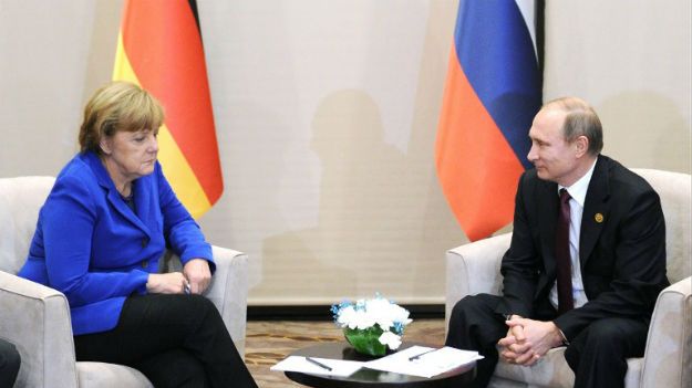 Angela Merkel i Władimir Putin
