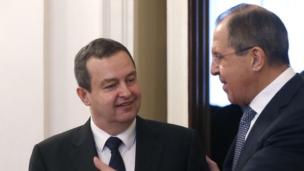 Serbski minister spraw zagranicznych
Ivica Daczić i jego rosyjski odpowiednik Siergiej Ławrow.