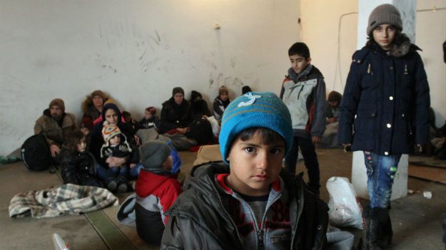 Migranci w Dimitrowgradzie na granicy serbsko-bułgarskiej