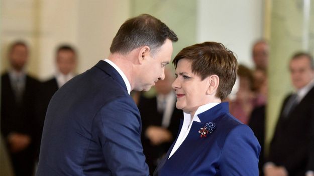 Premier Beata Szydło i prezydent Andrzej Duda