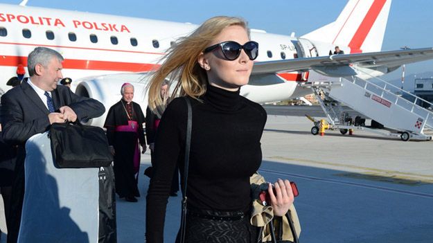 Kinga Duda na lotnisku w Rzymie