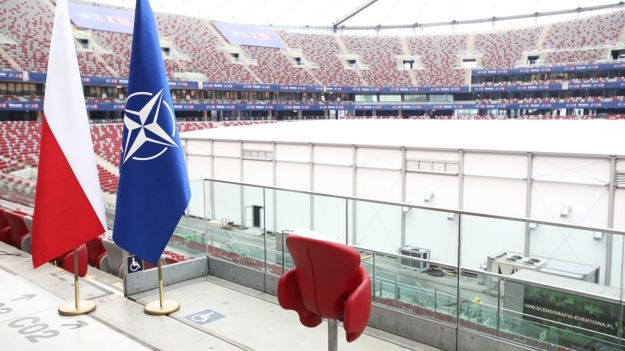 Przygotowania na stadionie PGE Narodowy w Warszawie
