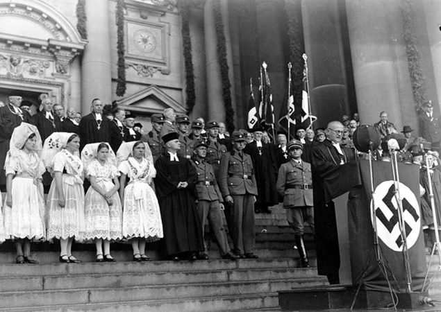 Ludwig Müller, Biskup Rzeszy Niemieckiego Kościoła Ewangelickiego przemawia w Katedrze Berlińskie, 23 września 1934 r. 